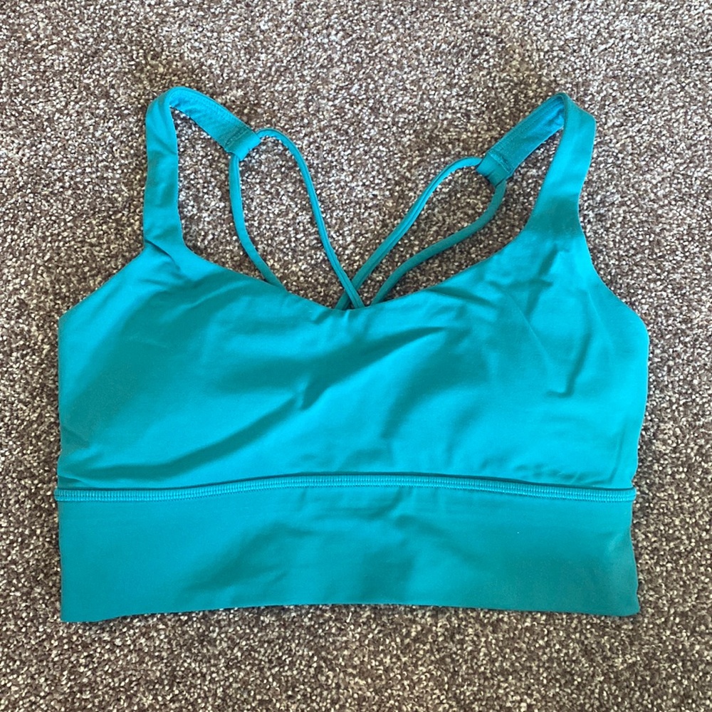 Lululemon Free to Be Bra Longline Desert Teal size 6